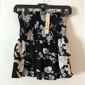 NWT Bloomingdale’s floral smocked mini-skirt